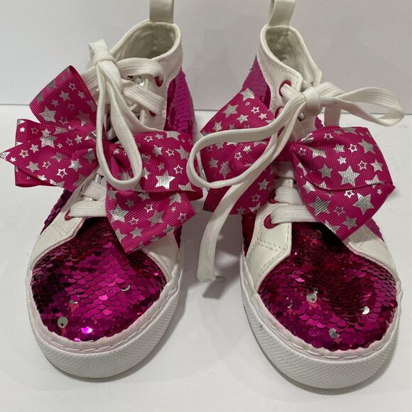 JoJo Sewa Other - Jojo Siwa little girl high Hi top hot pink tennis shoes with pink bows size 2